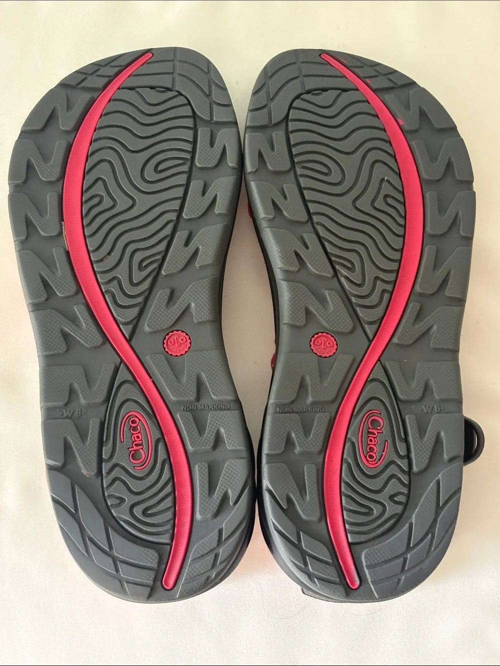 Chaco Women's Z/Cloud Pink and Black Strappy Outdoor Sandals